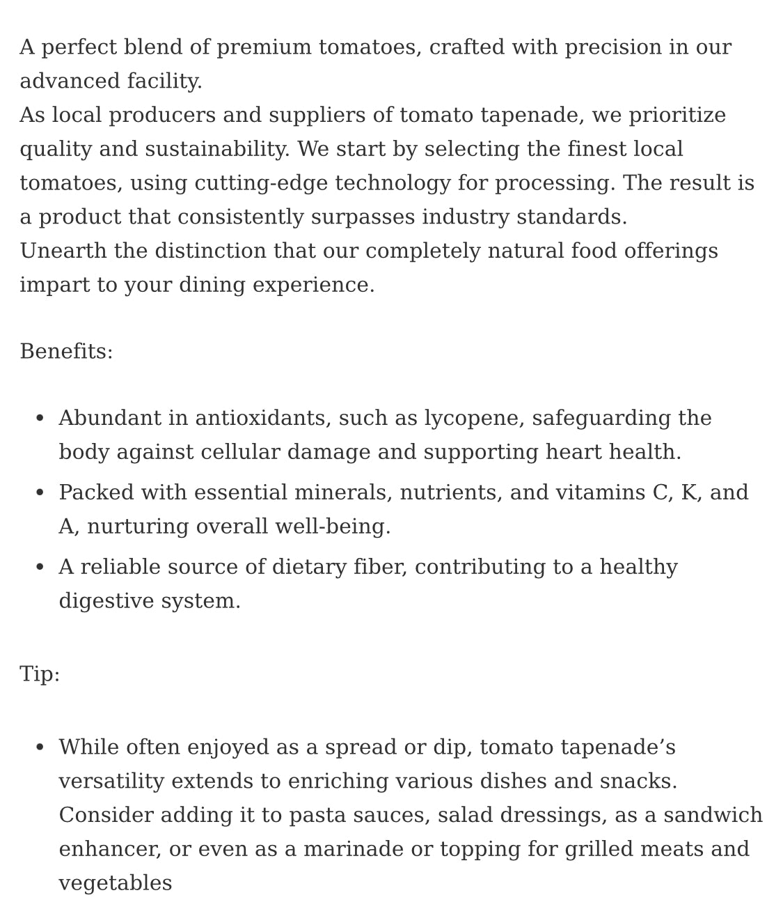 Tomato Tapenade