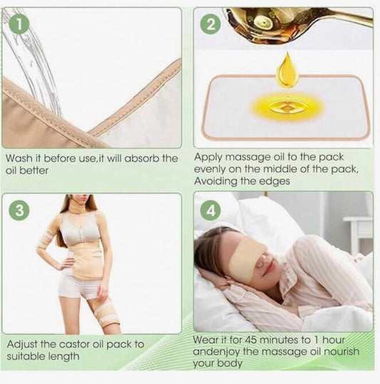 Castor Oil Pack Wrap Kit