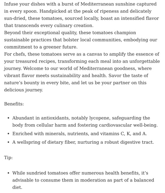 Semi Sun Dried Tomato