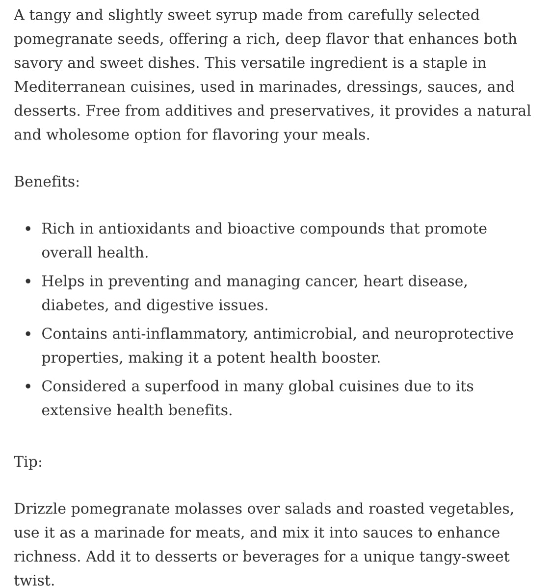 Pomegranate Molasses