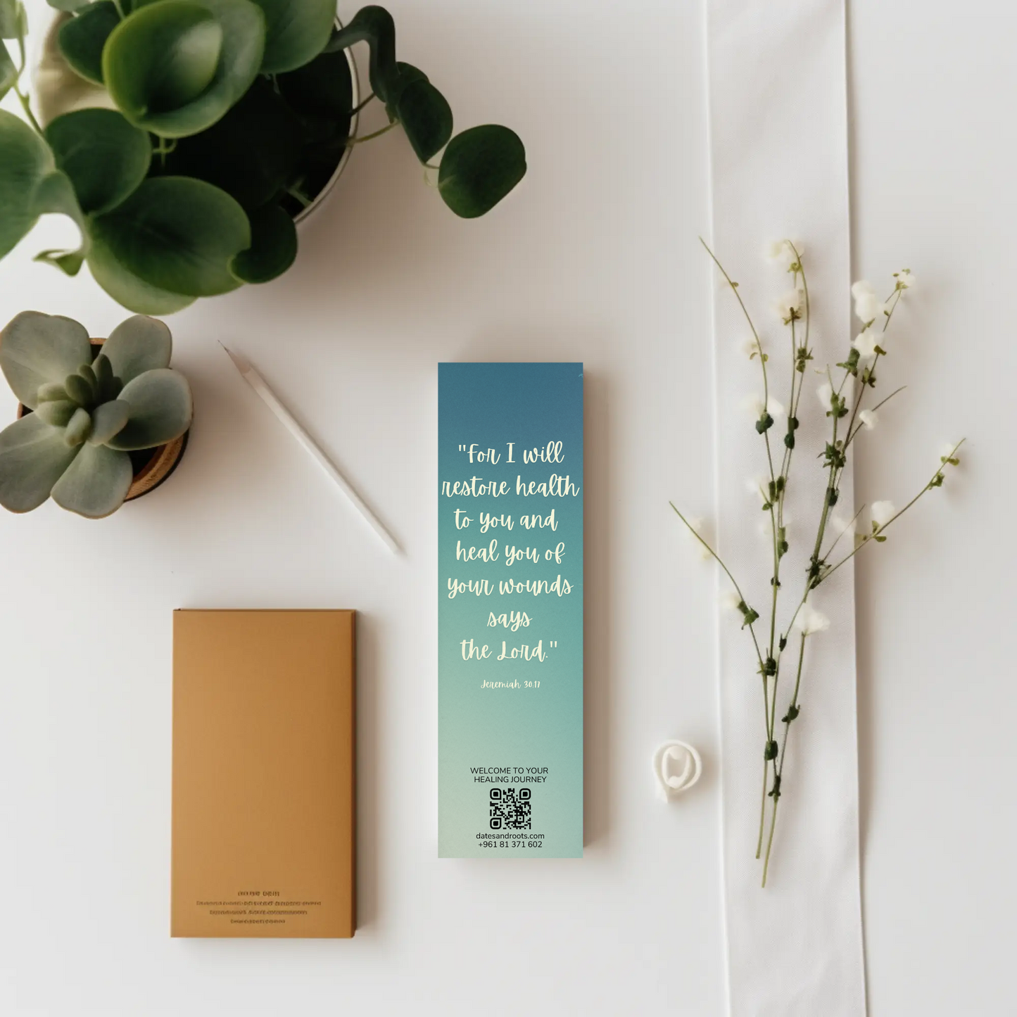 Inspirational Bookmark for Books, Agendas, Bibles and more