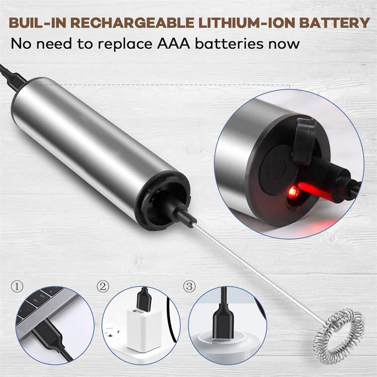 Rechargeable Stainless Steel Frother K10
