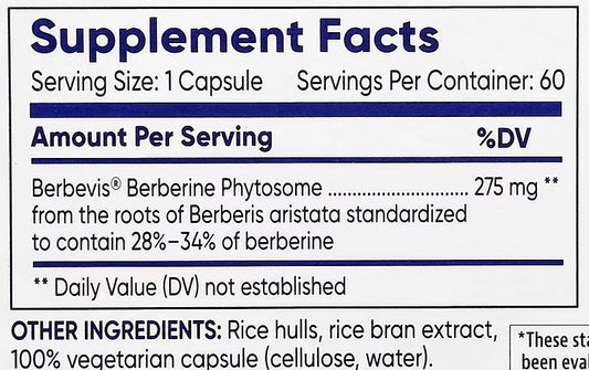 Berberine Phytosome 275mg 60'