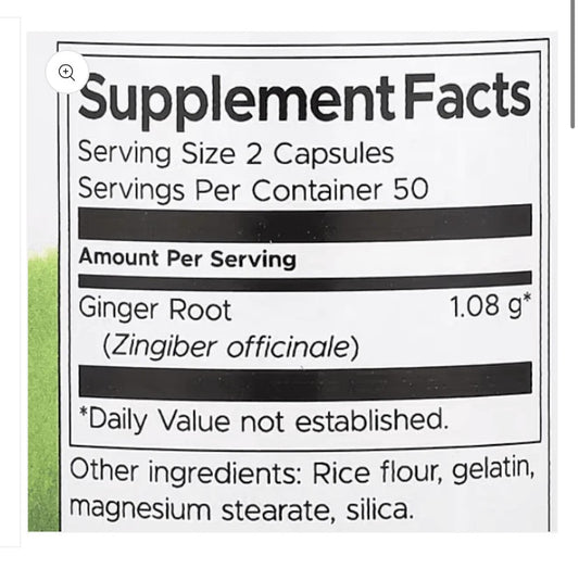 Swanson Full Spectrum - Ginger Root - 1,080 mg | 100 Capsules