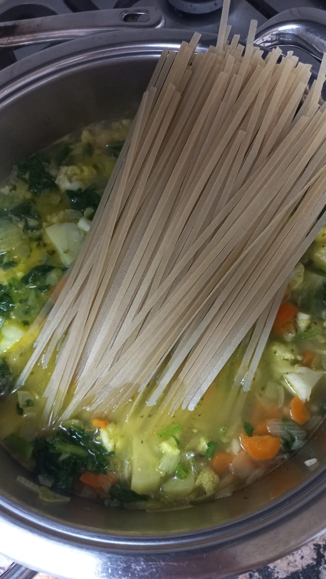 organic brown rice noodle soup