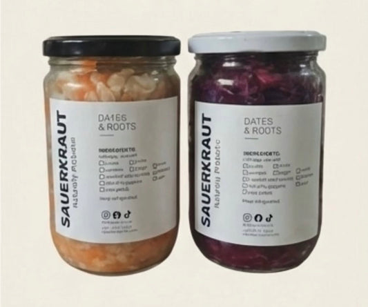 Organic Sauerkraut by Dates and Roots