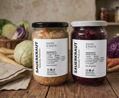 Organic Sauerkraut by Dates and Roots