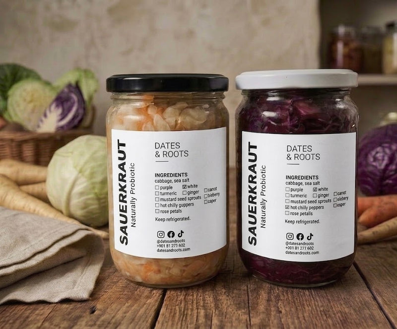 Organic Sauerkraut by Dates and Roots