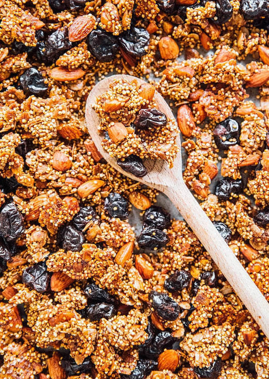 Quinoa Granola by Dates and Roots