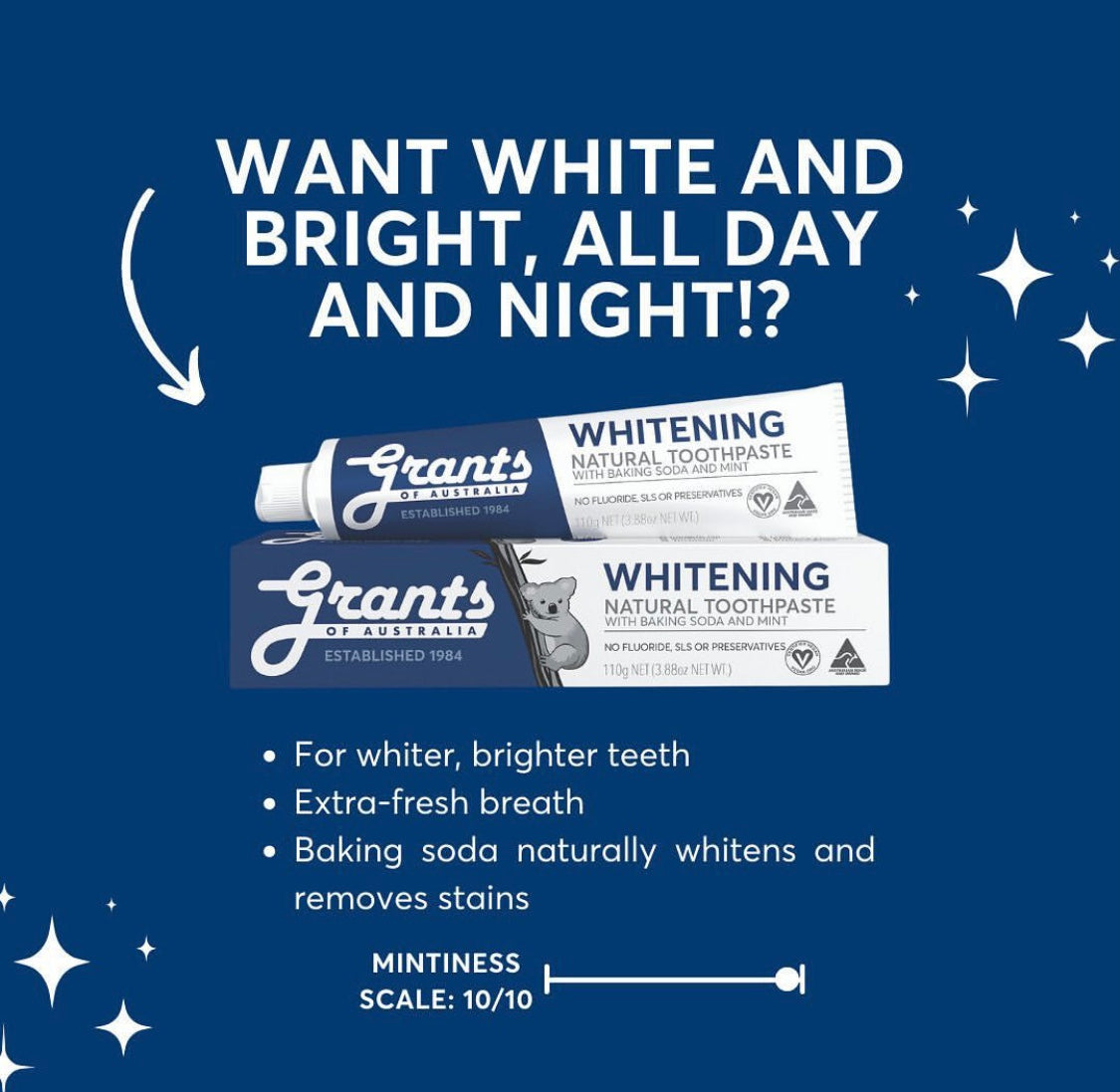 Adults Natural Toothpaste by Grants Australia