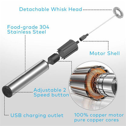 Rechargeable Stainless Steel Frother K10