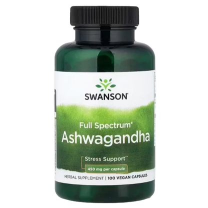 Swanson Ashwagandha Full Spectrum, 450 mg, 100 Capsules