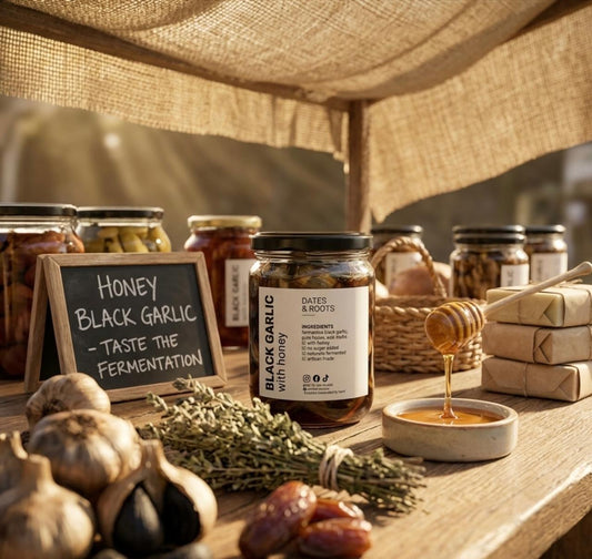 Black garlic with honey