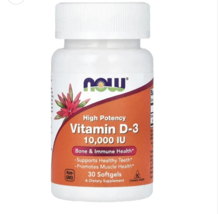 Vitamin D-3, Max Potency, 10,000 IU, 30  Softgels