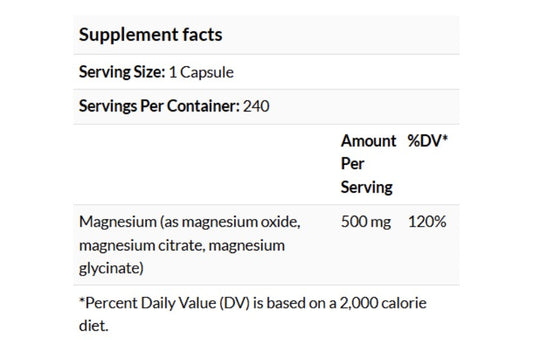 Magnesium Complex 500mg - 240'