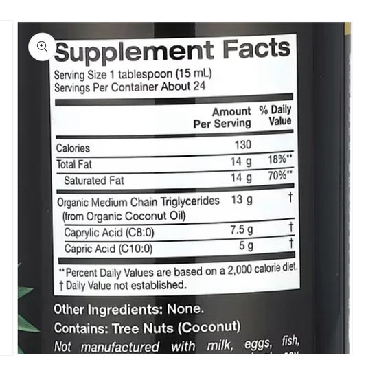California Gold Nutrition  SPORT Organic MCT Oil - 12 fl oz (355 ml) |  Unflavored Keto-Friendly