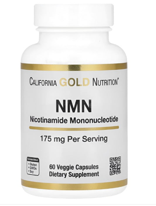 California Gold Nutrition  NMN 175 mg - 60 Veggie  Capsules, 60 Servings