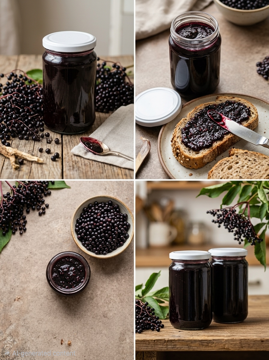 Elderberry Jam by Dates and Roots