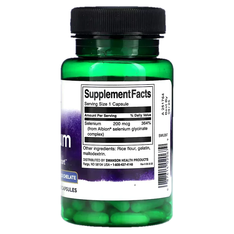 Swanson Albion Selenium Complex - 200 mcg - 90 Capsules