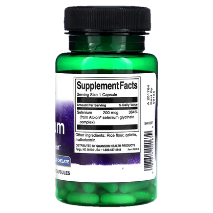Swanson Albion Selenium Complex - 200 mcg - 90 Capsules